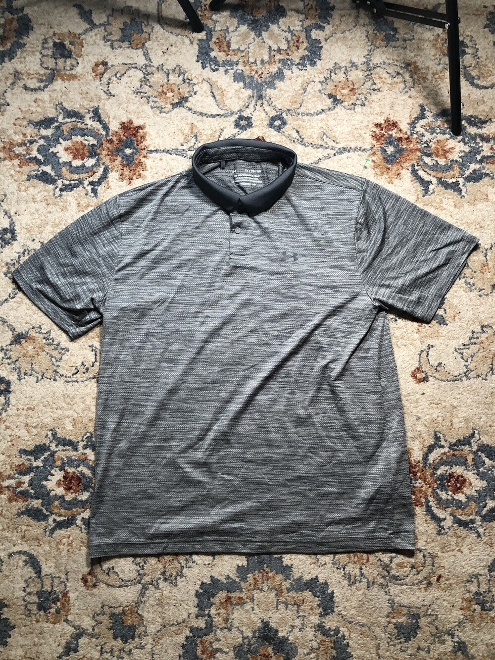 Under Armour The Performance Golf Polo Shirt Men's XL Gray Stretch